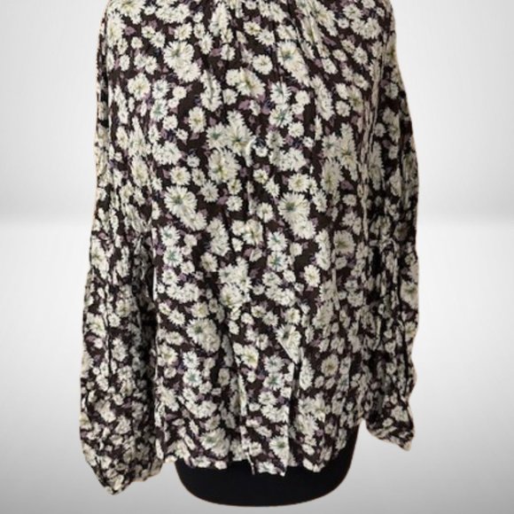 Flower Print Long Sleeve Top - Picture 1 of 7